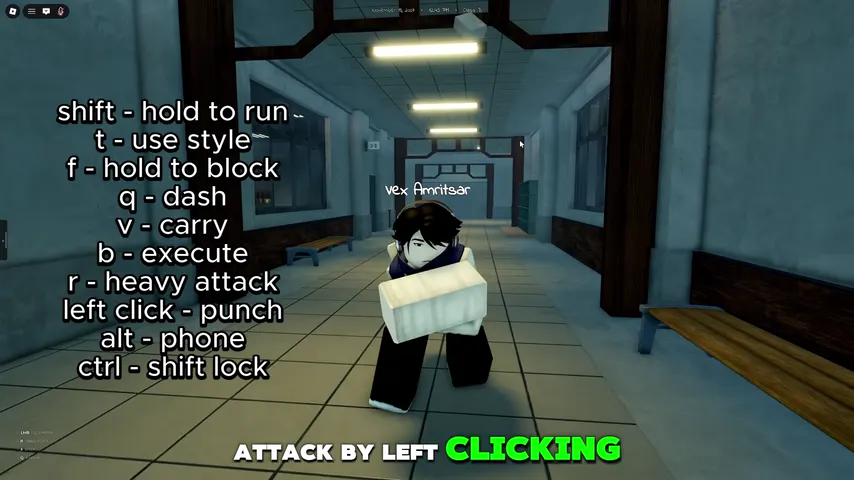 Gakuran Roblox phone RP — Alt key pulls out the in-game phone for texting emotes