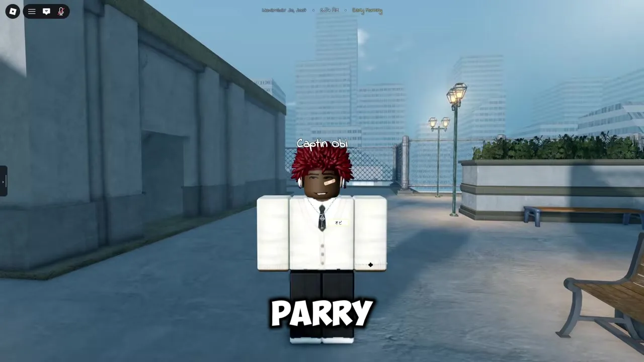 Gakuran Roblox PvP — lateral dash spacing during a schoolyard fight